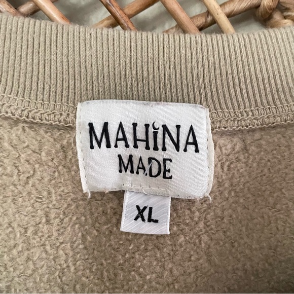 Mahina Made Hawaiian Sweater Sweatshirt Pikake Lei Beachy Aloha Sz XL B29 - Picture 3 of 9